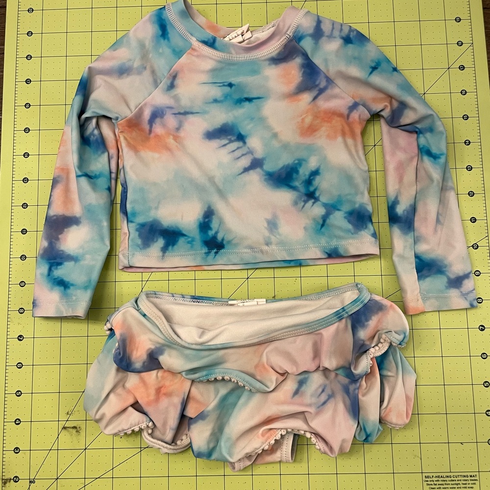 Kids Tie-Dye Rashguard Set